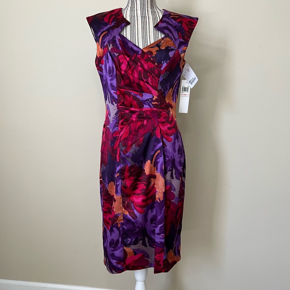 NWT. Women’s floral cocktail dress from London Times. Size 10